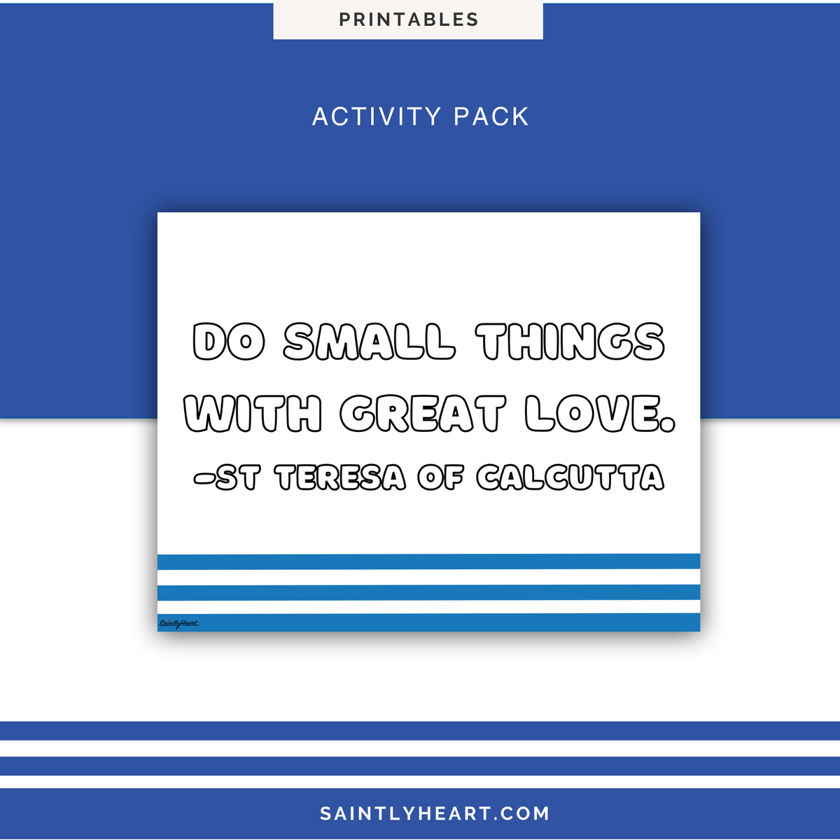 St. Mother Teresa of Calcutta Activity Bundle