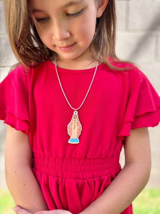 Blessed Mother Charm Necklace