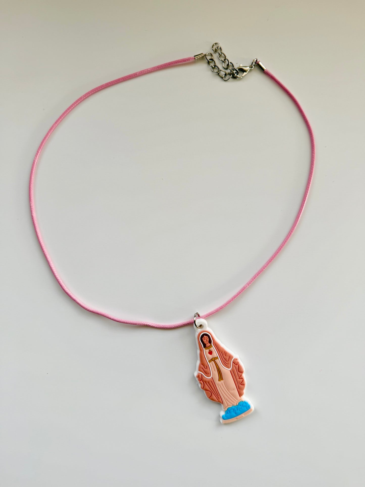 Blessed Mother Charm Necklace