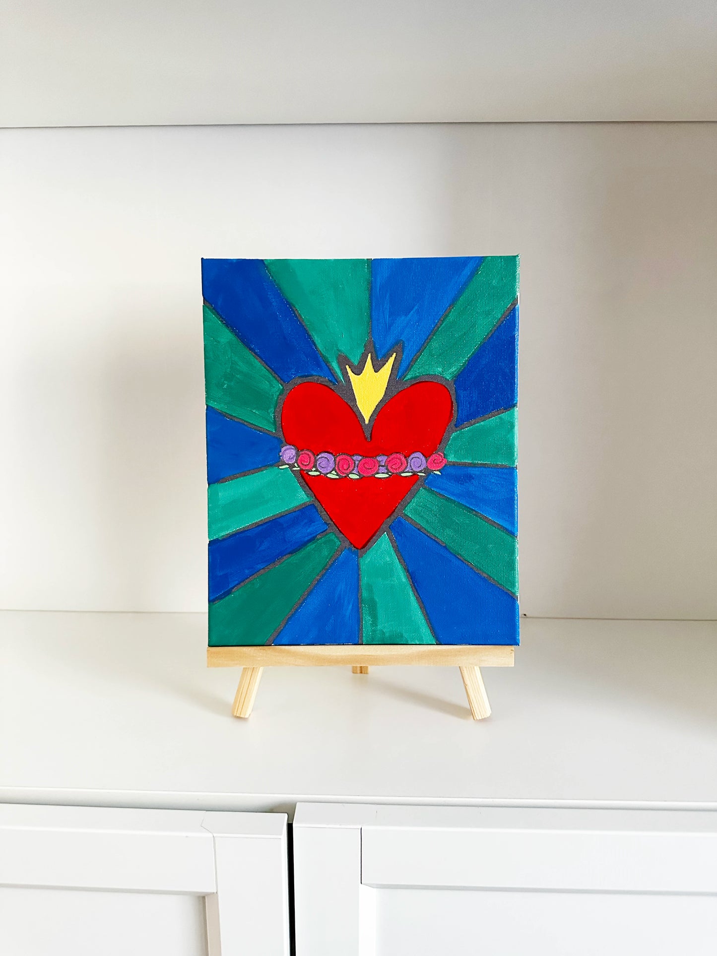 Paint & Pray Canvas Art Kit - Saintly Heart
