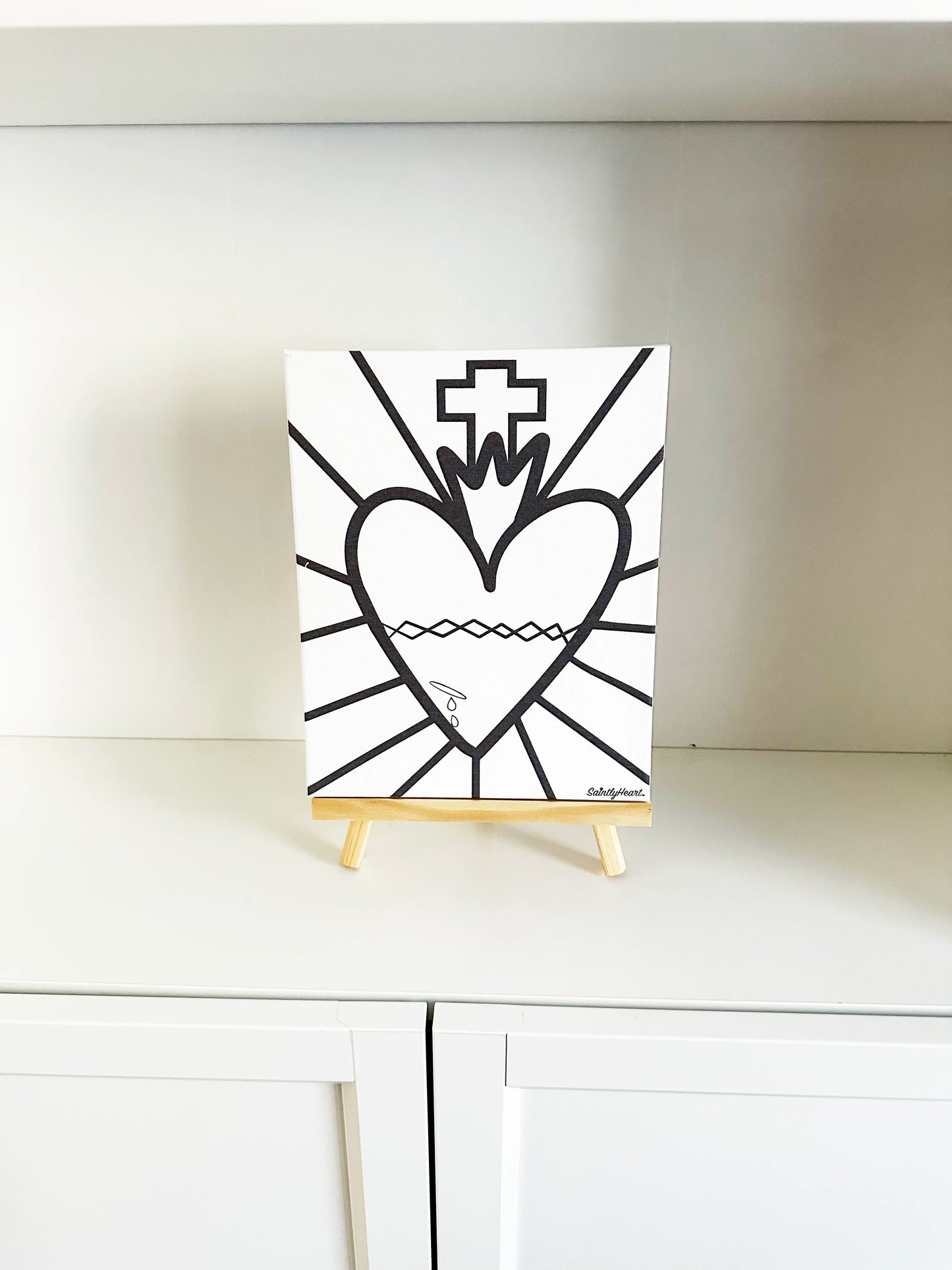 Paint & Pray Canvas Art Kit - Saintly Heart