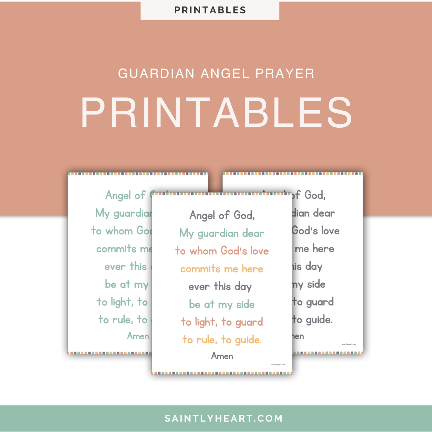 Free Printable: Guardian Angel Prayer - Saintly Heart