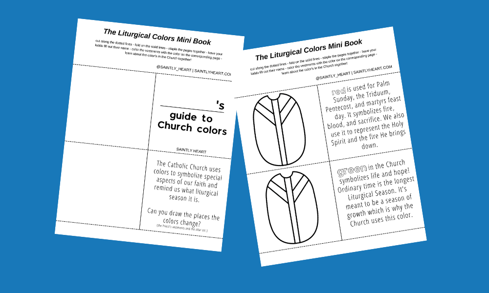 Liturgical Colors Mini Book - Saintly Heart