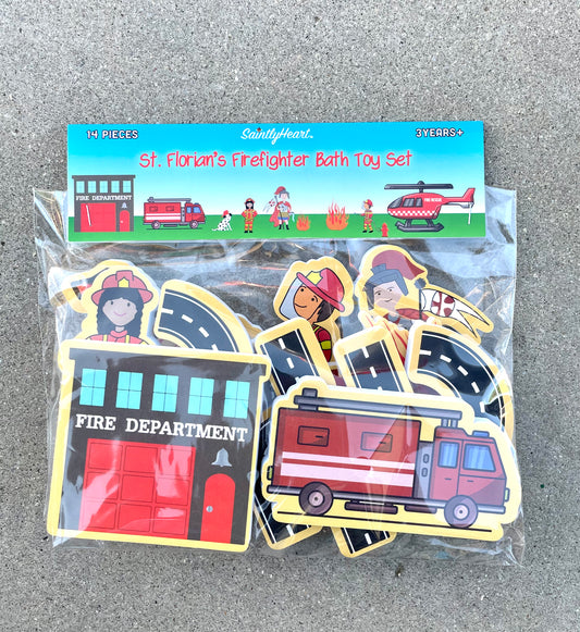 St. Florian's Firefighter Bath Toy Set - Saintly Heart