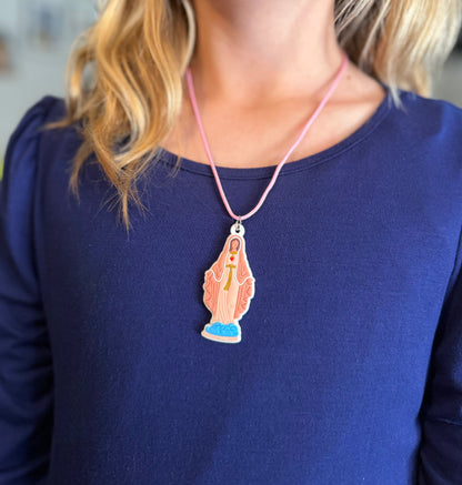 Blessed Mother Charm Necklace