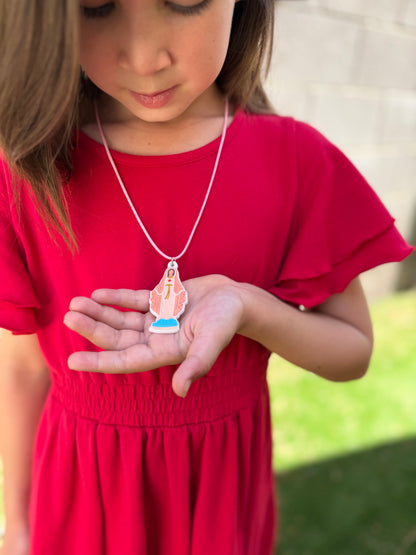 Blessed Mother Charm Necklace