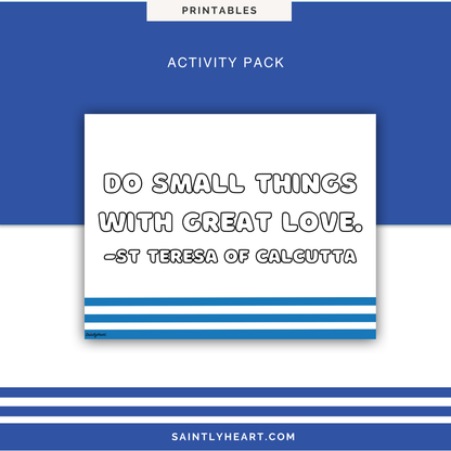 St. Mother Teresa of Calcutta Activity Bundle