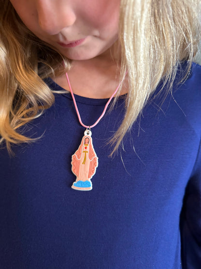 Blessed Mother Charm Necklace