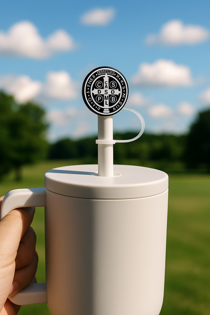 Catholic Straw Toppers: St. Benedict Medal (a 2 pack!)