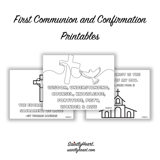First Communion and Confirmation Printables