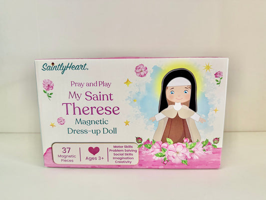 My Saint Thérèse, A magnetic wooden dress-up doll set