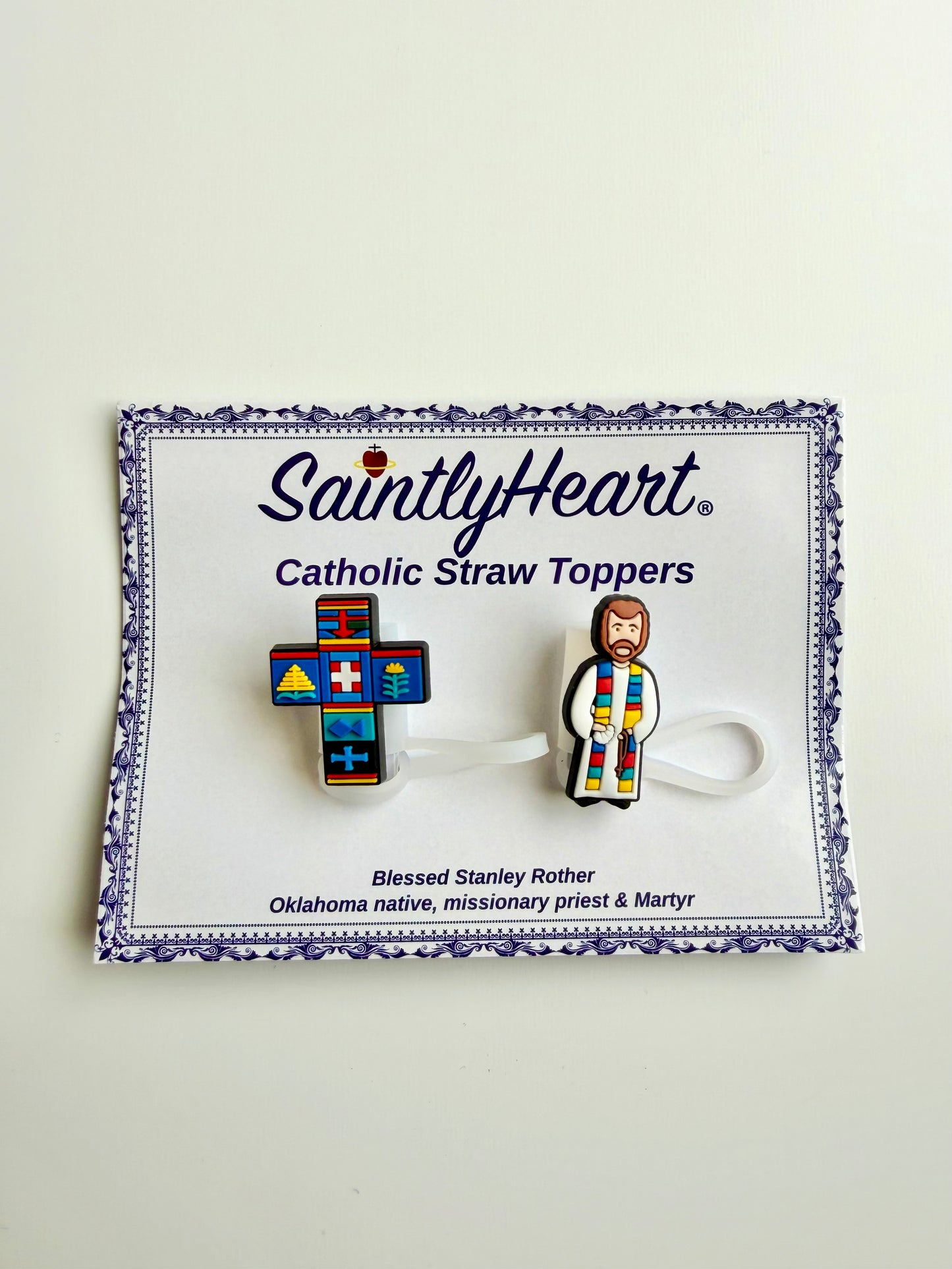 Catholic Straw Toppers: Blessed Stanley Rother (a 2 pack!)