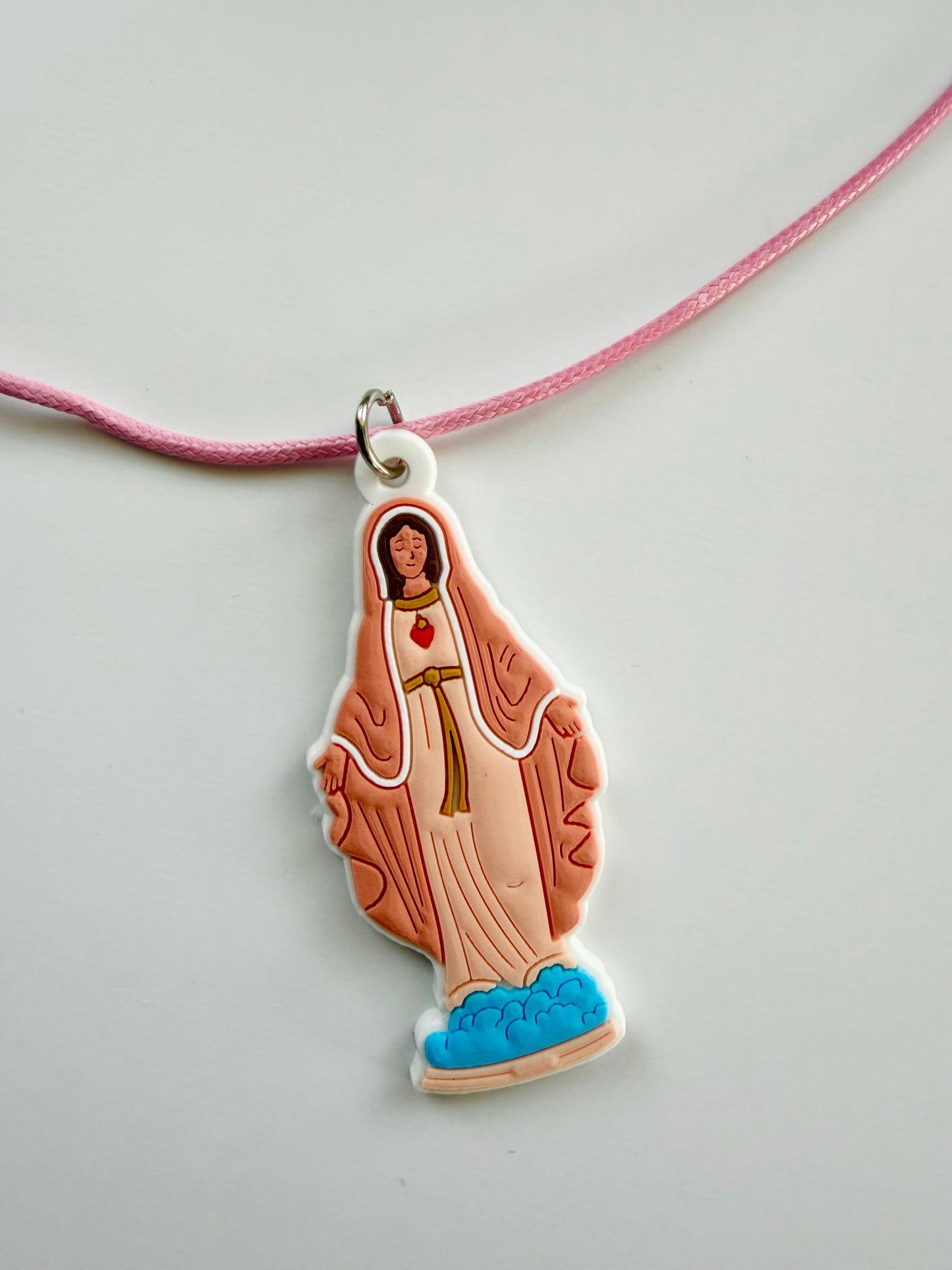 Blessed Mother Charm Necklace