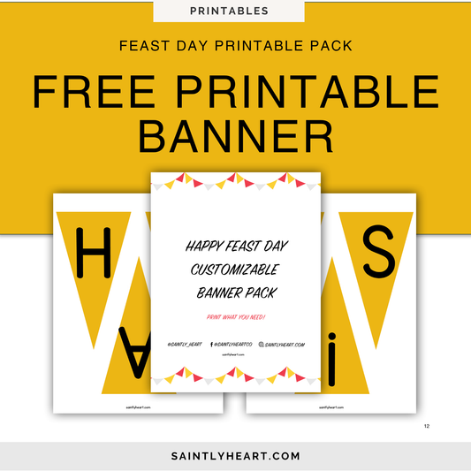 Happy Feast Day Banner Printable Pack