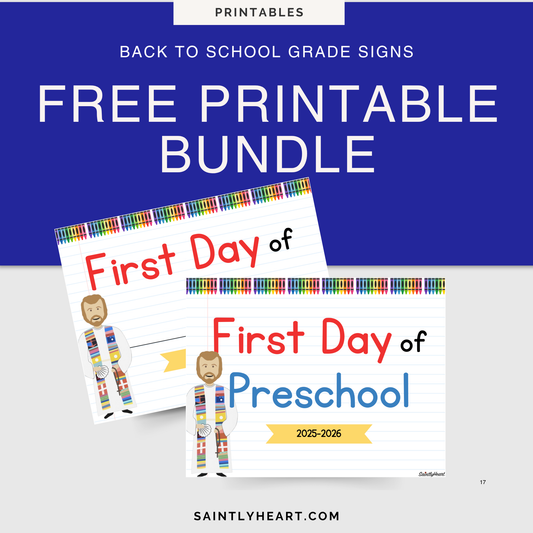 Free Printable: Bl. Stanley Rother Back to School Signs
