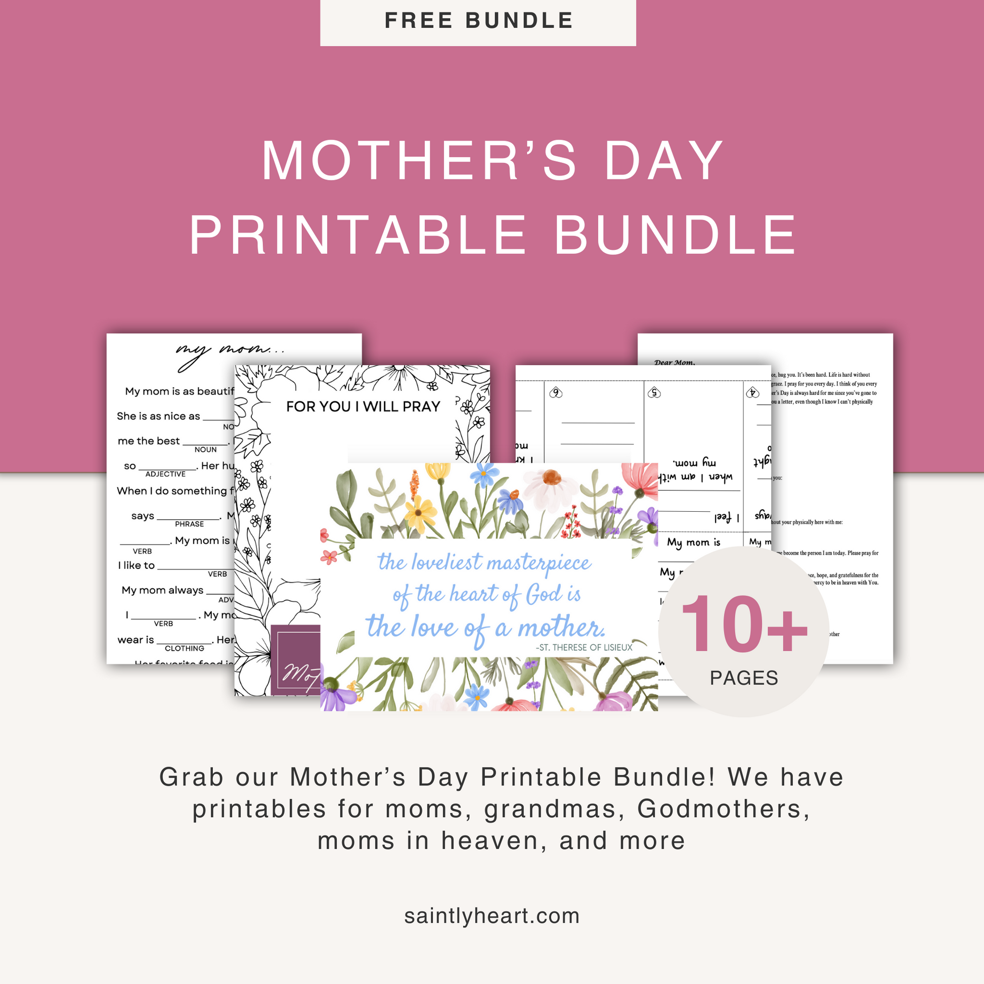 Mother's Day Free Printable Bundle - Saintly Heart