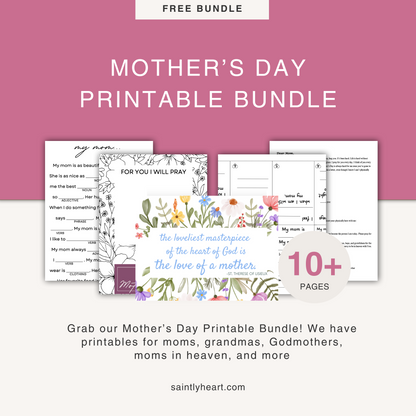 Mother's Day Free Printable Bundle - Saintly Heart