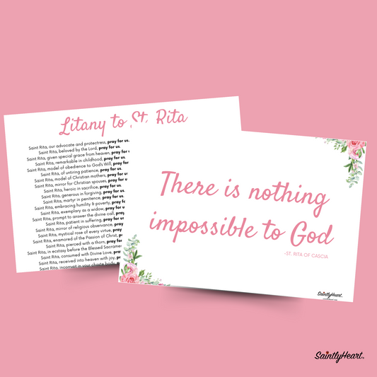 St Rita of Cascia Printable Bundle - Saintly Heart