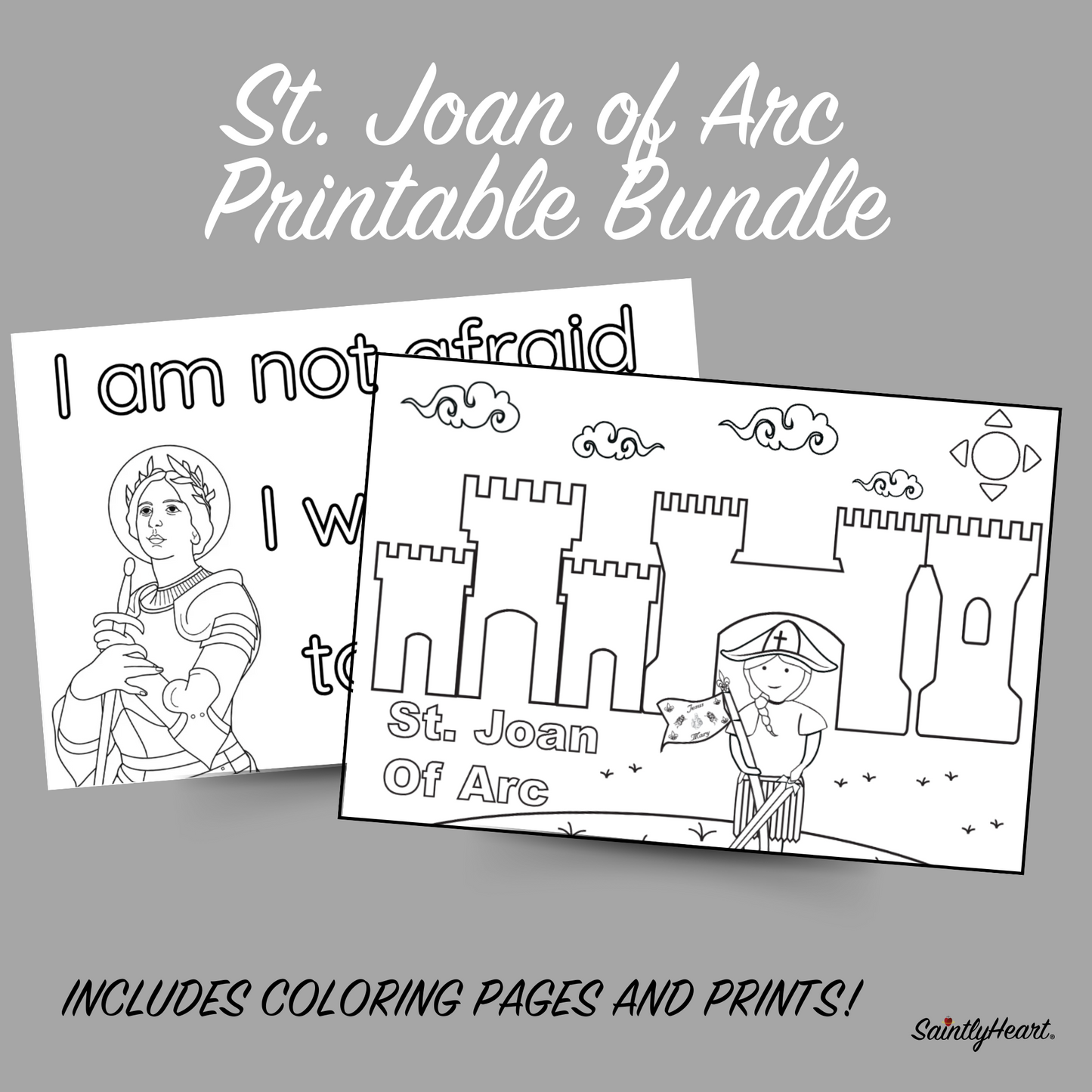St. Joan of Arc Printable Bundle - Saintly Heart