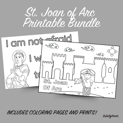 St. Joan of Arc Printable Bundle - Saintly Heart