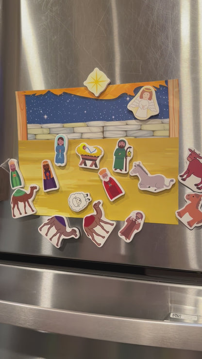 Saintly Heart Nativity Magnet Set