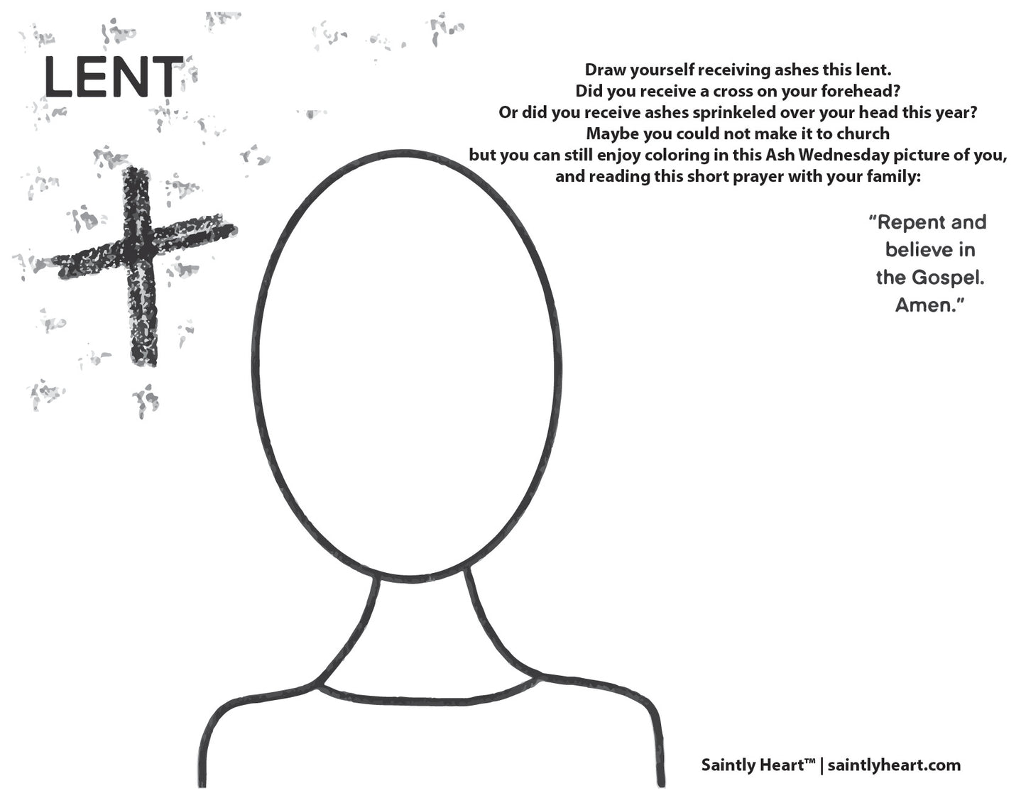 Ash Wednesday Coloring Page