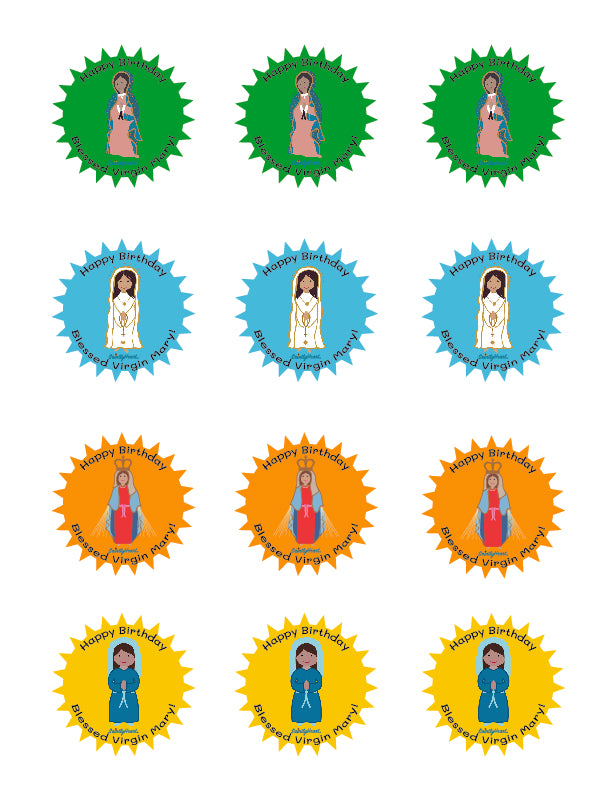 Mary Cake Topper Printables