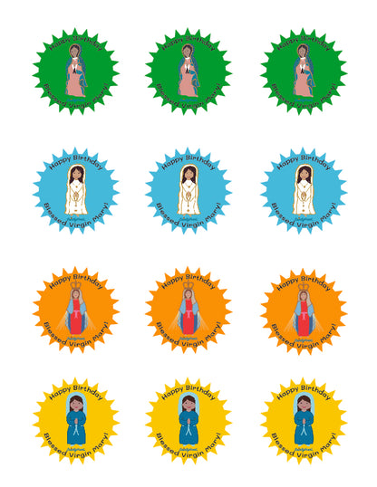 Mary Cake Topper Printables