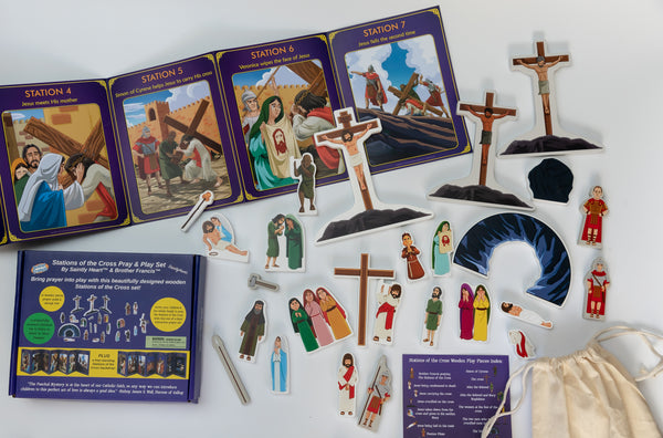 Stations of the Cross Pray & Play Set - By Saintly Heart & Brother